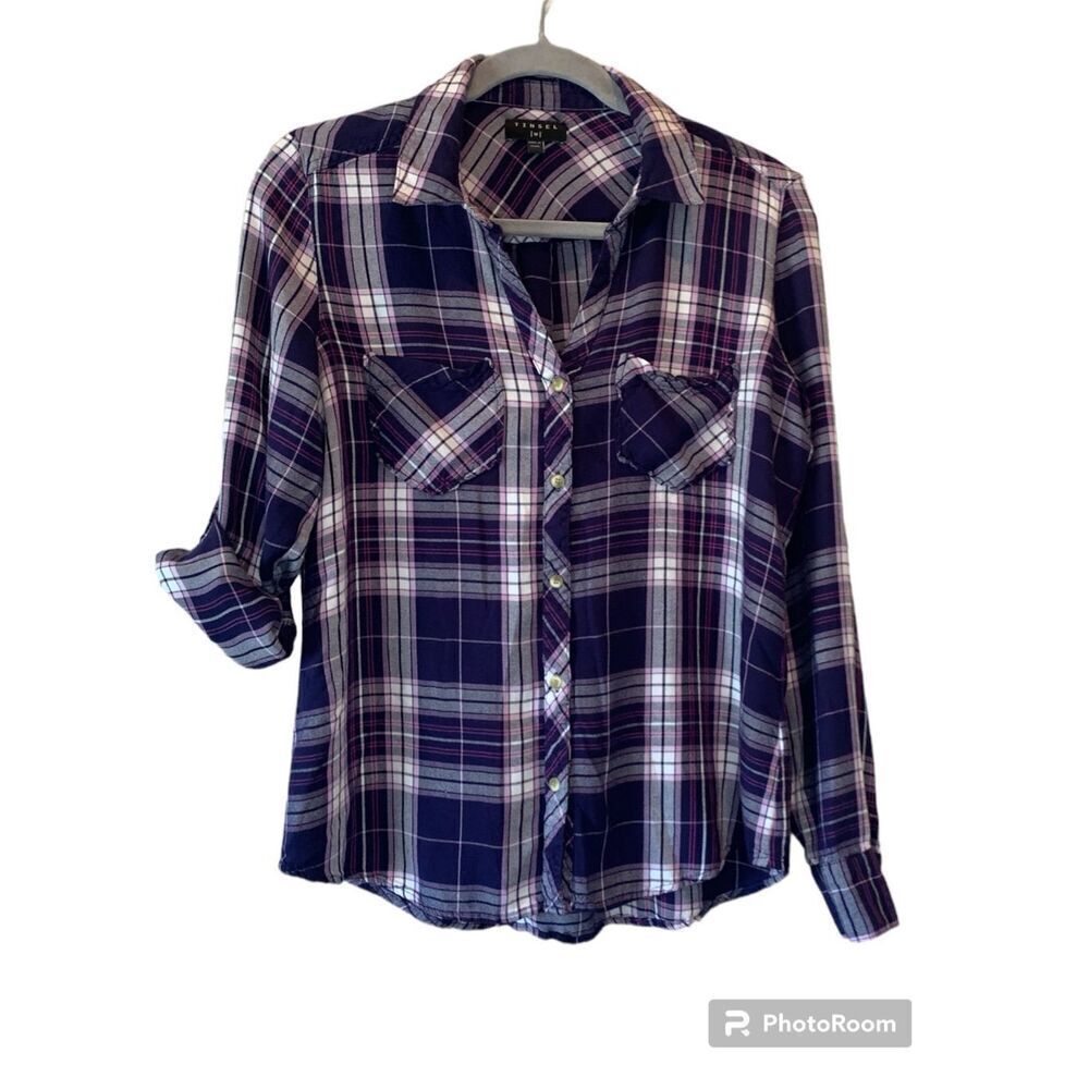 Tinsel button-up top Medium
